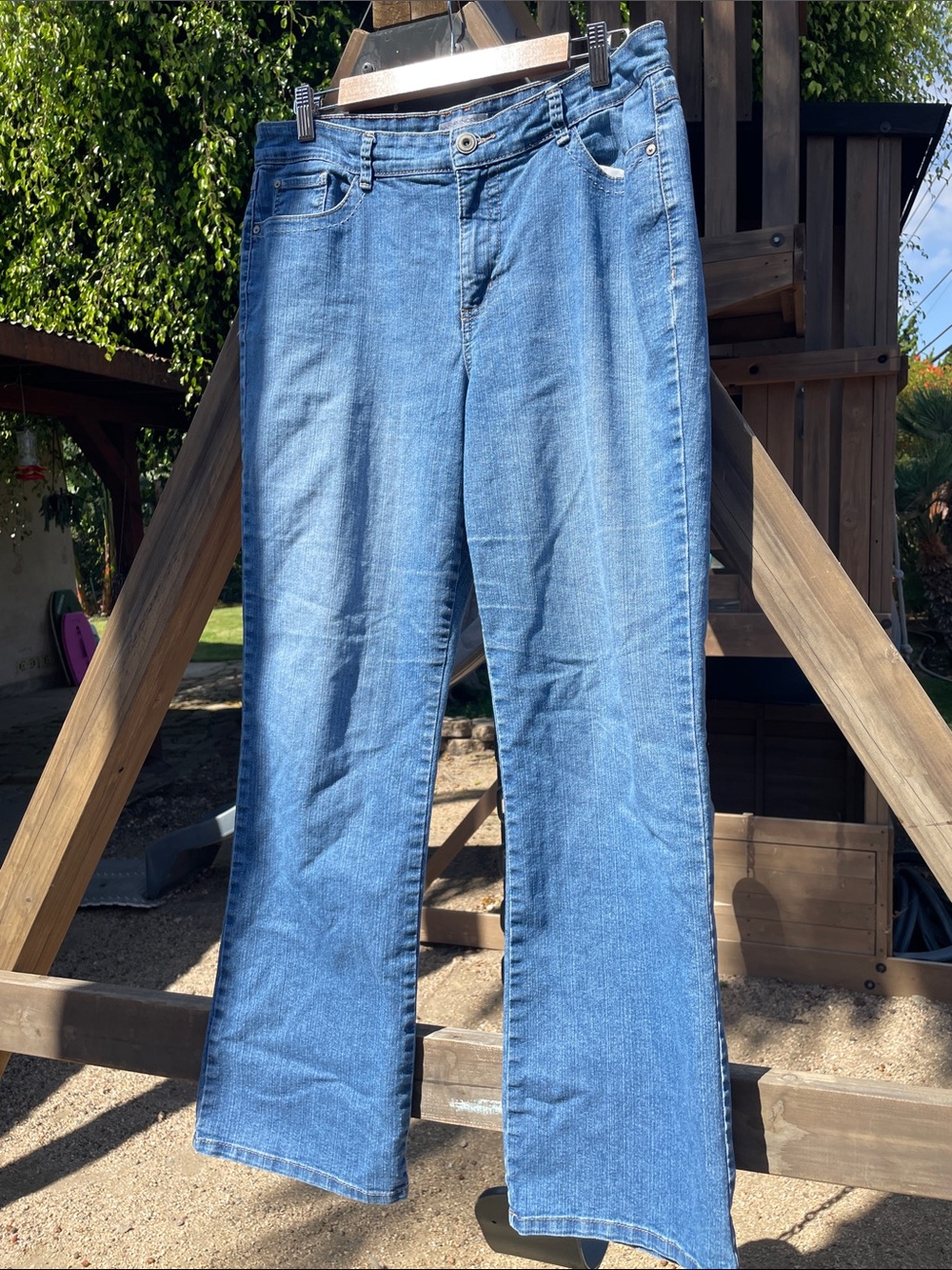 🚨 Labor Day Special Bandolino Womens Blue Boot Cut Jeans
